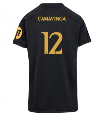 Real Madrid Eduardo Camavinga #12 Tredje trøje Dame 2023-24 Kort ærmer
